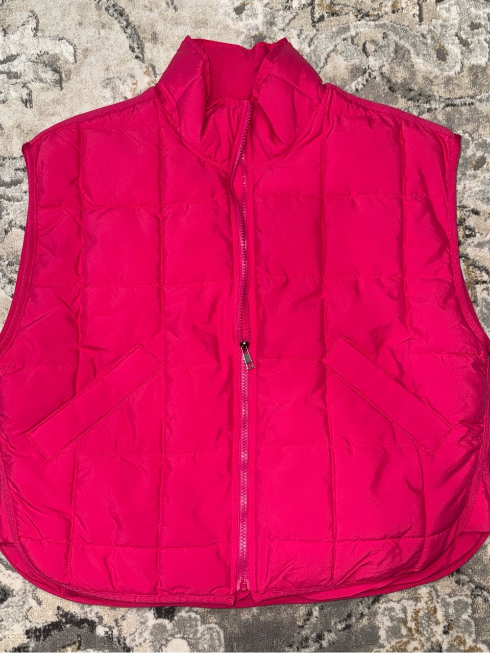 Zenana Outfitters Hot Pink Quilted Puffer Vest